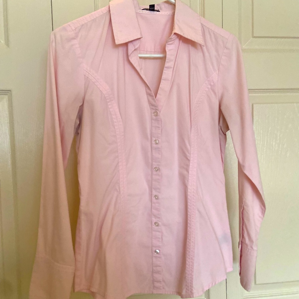 Express Light Pink Button Down